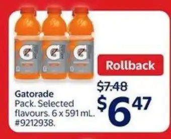 Walmart Gatorade Pack offer