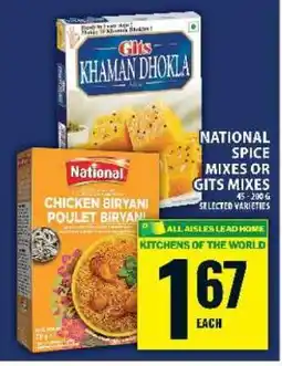 Food Basics National Spice Mixes or Gits Mixes offer