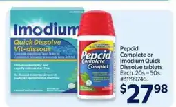 Walmart Pepcid Complete or Imodium Quick Dissolve Tablets offer