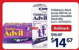 Walmart Children's Advil offer