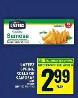 Food Basics Lazeez Spring Rolls or Samosas offer