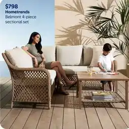 Walmart Hometrends Belmont 4-piece sectional set offer