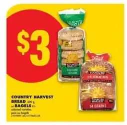 No Frills COUNTRY HARVEST BREAD OR BAGELS offer
