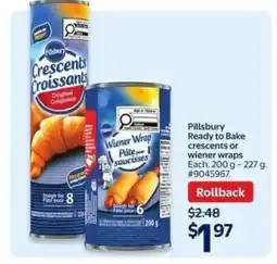 Walmart Pillsbury Ready To Bake Crescents or Wiener Wraps offer