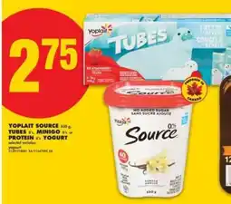 No Frills Yoplait Source, Tubes, Minigo, Protein Yogurt offer