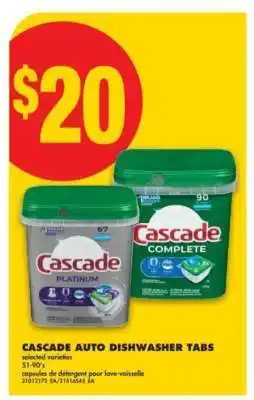 No Frills CASCADE AUTO DISHWASHER TABS offer