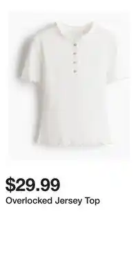 H&M Overlocked Jersey Top offer