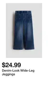 H&M Denim-Look Wide-Leg Jeggings offer