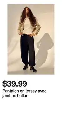 H&M Pantalon en jersey avec jambes ballon offer