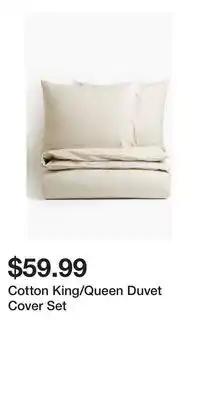 H&M Cotton King/Queen Duvet Cover Set offer
