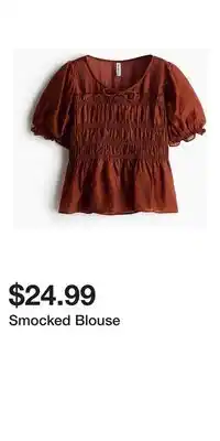 H&M Smocked Blouse offer