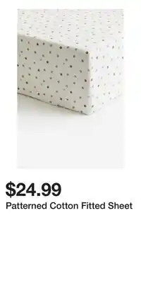 H&M Patterned Cotton Fitted Sheet offer