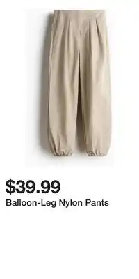 H&M Balloon-Leg Nylon Pants offer