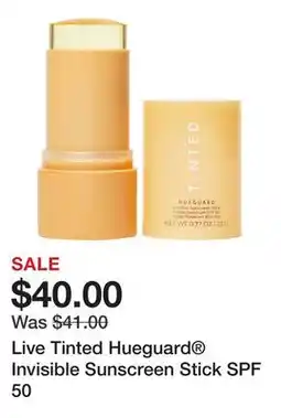 Sephora Live Tinted Hueguard Invisible Sunscreen Stick SPF 50 offer