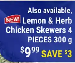 M & M Food Market Lemon & Herb Chicken Skewers offer