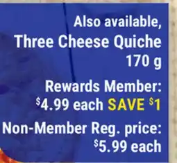 M & M Food Market Three Cheese Quiche offer