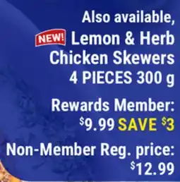 M & M Food Market Lemon & Herb Chicken Skewers offer