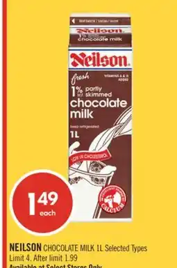 Shoppers Drug Mart NEILSON CHOCOLATE MILK offer