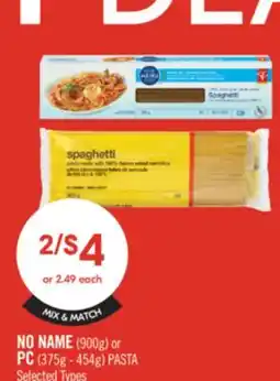 Shoppers Drug Mart NO NAME (900g) or PC (375g - 454g) PASTA offer