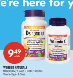 Shoppers Drug Mart WEBBER NATURALS MAGNESIUM, VITAMIN C or D3 PRODUCTS offer