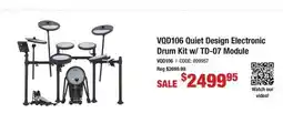 Long & McQuade VQD106 Quiet Design Electronic Drum Kit w/ TD-07 Module offer