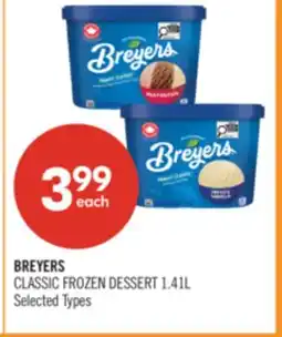 Shoppers Drug Mart BREYERS CLASSIC FROZEN DESSERT offer