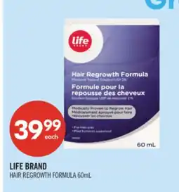 Shoppers Drug Mart LIFE BRAND HAIR REGROWTH FORMULA offer