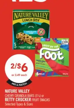 Shoppers Drug Mart NATURE VALLEY CHEWY GRANOLA BARS (5's) or BETTY CROCKER FRUIT SNACKS offer
