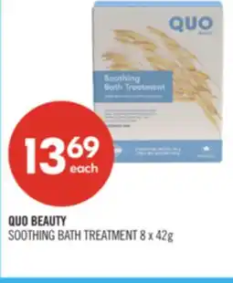 Shoppers Drug Mart QUO BEAUTY SOOTHING BATH TREATMENT offer