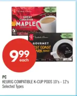 Shoppers Drug Mart PC KEURIG COMPATIBLE K-CUP PODS 10's - 12's offer