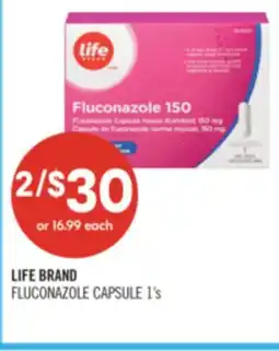 Shoppers Drug Mart LIFE BRAND FLUCONAZOLE CAPSULE offer