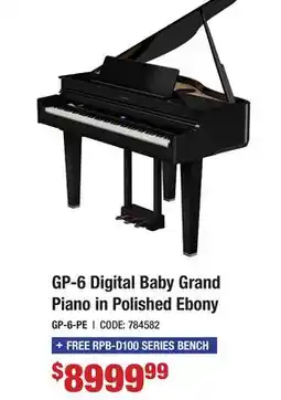 Long & McQuade GP-6 DIGITAL BABY GRAND PIANO IN POLISHED EBONY offer
