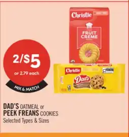 Shoppers Drug Mart DAD'S OATMEAL or PEEK FREANS COOKIES offer