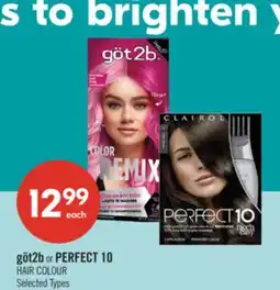 Shoppers Drug Mart göt2b or PERFECT 10 HAIR COLOUR offer
