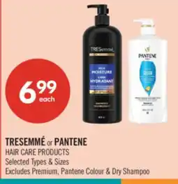 Shoppers Drug Mart TRESEMMÉ or PANTENE HAIR CARE PRODUCTS offer