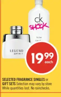 Shoppers Drug Mart SELECTED FRAGRANCE SINGLES or GIFT SETS offer