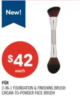 Shoppers Drug Mart 2-IN-1 FOUNDATION & FINISHING BRUSH CREAM-TO-POWDER FACE BRUSH offer