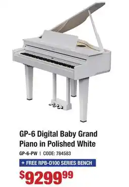 Long & McQuade GP-6 DIGITAL BABY GRAND PIANO IN POLISHED WHITE offer