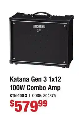 Long & McQuade KATANA GEN 3 1X12 100W COMBO AMP offer