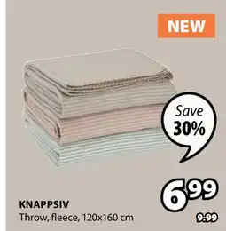 JYSK KNAPPSIV Throw, fleece offer