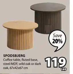 JYSK Spodsbjerg Coffee table offer