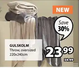 JYSK Gulskolm Throw offer