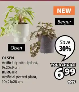 JYSK OLSEN Artificial potted plant offer