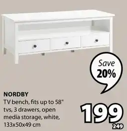 JYSK Nordby TV bench offer
