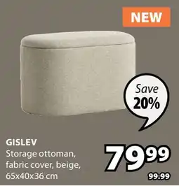 JYSK Gislev Storage ottoman offer