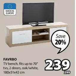 JYSK Favrbo TV bench offer
