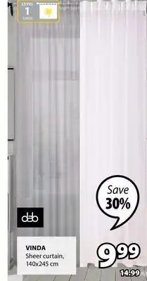 JYSK Vinda Sheer curtain offer