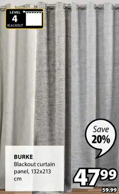 JYSK Burke Blackout curtain panel offer
