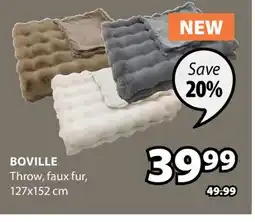 JYSK BOVILLE Throw, faux fur offer