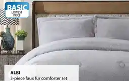 JYSK ALBI 3-piece faux fur comforter set offer